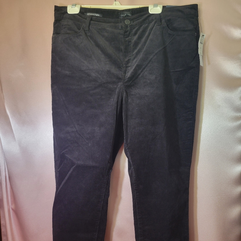 Talbots New Black Corduroy Jeggings